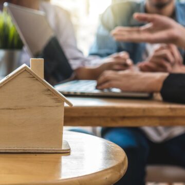 a wooden mini model home